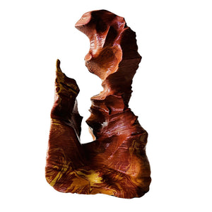 Adorno de Acuario Inspirado en Antelope Canyon – Formación de Roca Mineral Hecha a Mano, Diseño de Cañón Ranurado, Compatible con Acuarios de hasta 20×20×30 cm